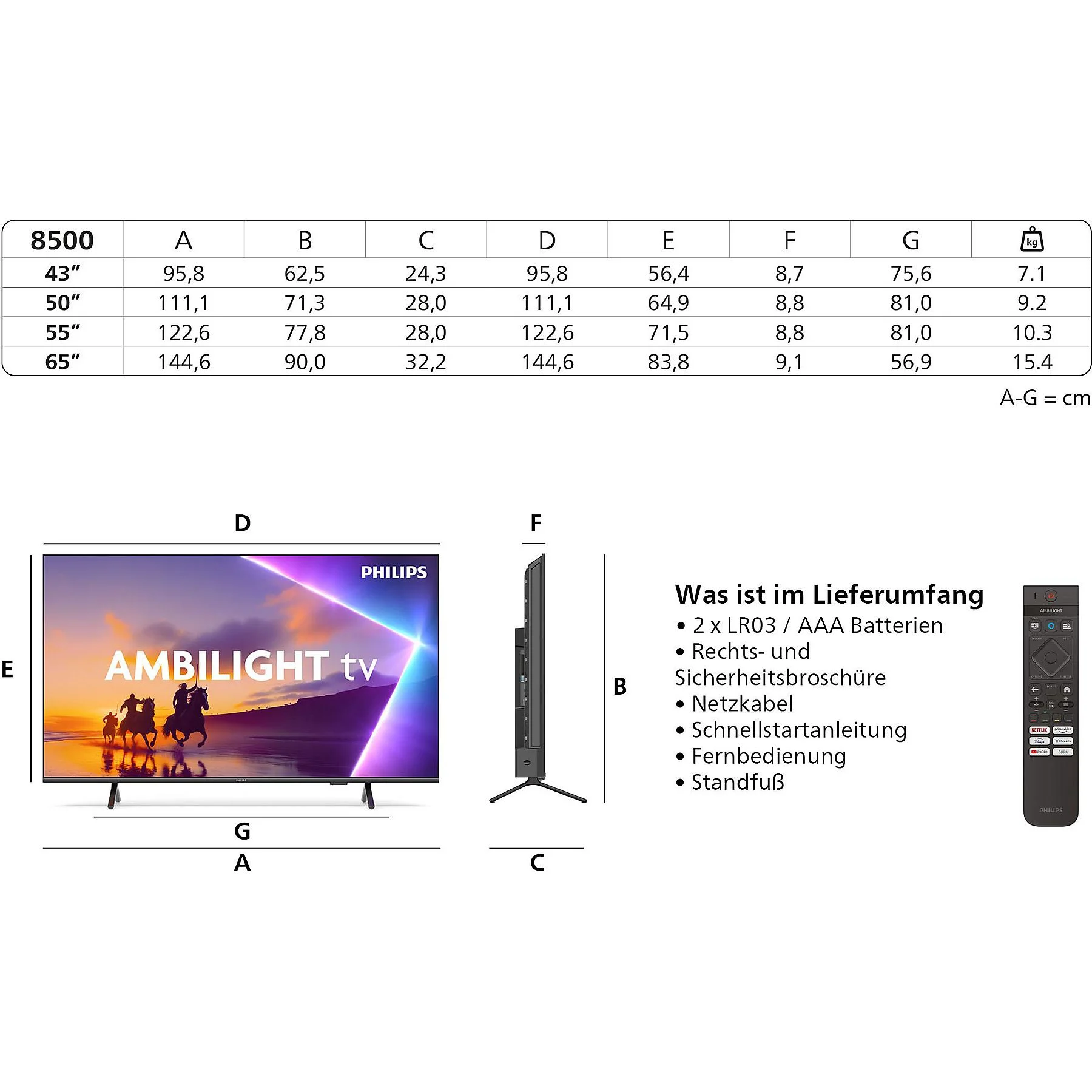 PHILIPS 55PUS8550/12 LED Ambilight TV (piatto, 55 Zoll / 139 cm, UHD 4K, SMART TV, Ambilight) - Image 11